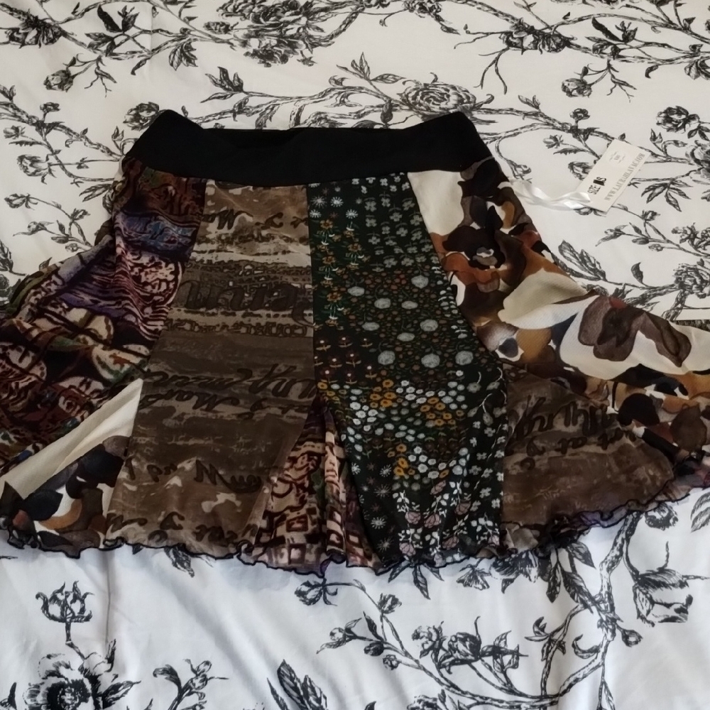 Multicolor Patchwork Skirt